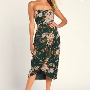 Lulu's Teal and Pink Floral Dress